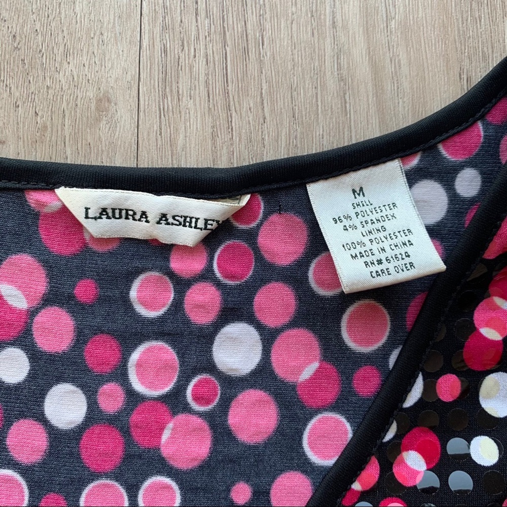 Vintage 90s Y2K funky retro colorful polka dot short sleeve tank top - Picture 4 of 4
